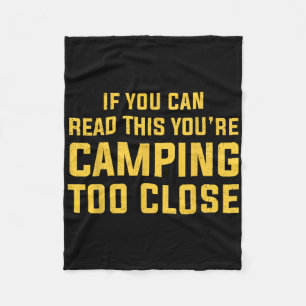 Men's Funny Camping With Sayings Camping Women Fun Fleece Blanket
