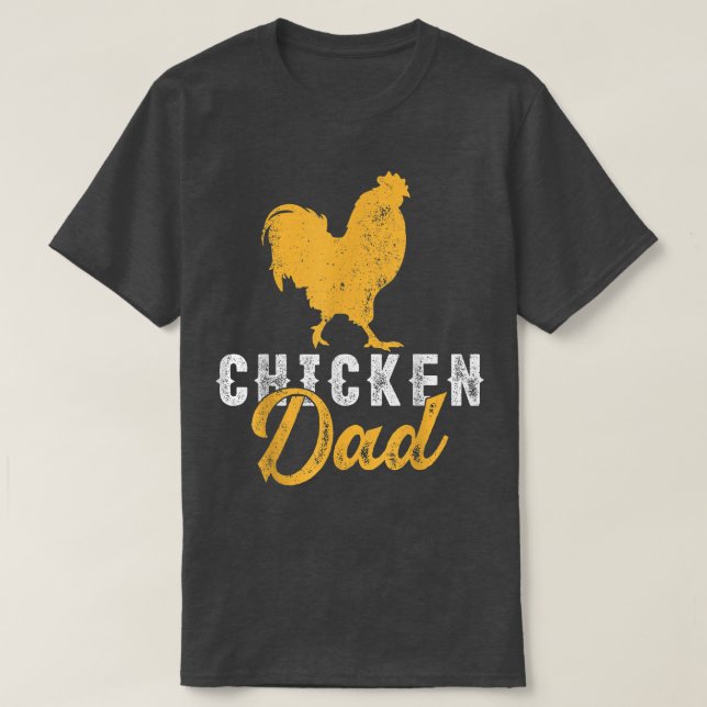 Mens Funny Chicken Farmer Retro Best Chicken Dad F T-Shirt (Design Front)