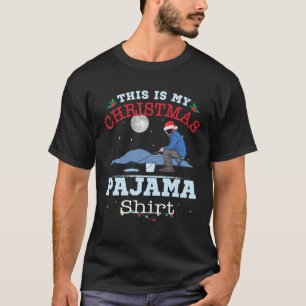 Mens Funny Christmas Funny Fishing This Is My Chri T-Shirt