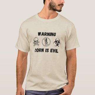 Men's Funny Corn Is Evil Allergy Awareness T-Shirt