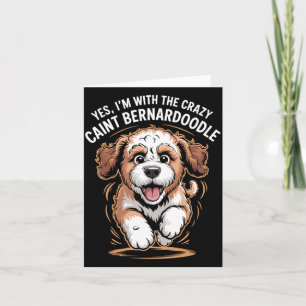 Mens Funny Cute Pet Dog Breed With The Crazy Card