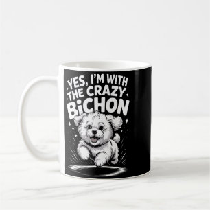 Mens Funny Cute Pet Dog Breed With The Crazy Coffee Mug