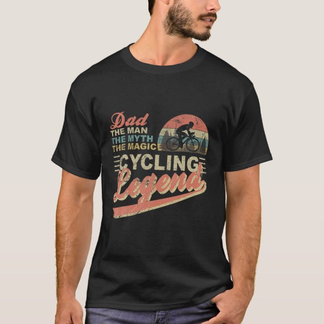 Mens Funny Cycling Bike For Dad I Gift Racing Bike T-Shirt (Front)
