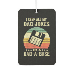 Mens Funny dad Jokes in dad-a-Base Car Air Freshener