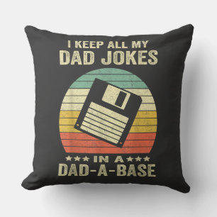 Mens Funny dad Jokes in dad-a-Base Cushion