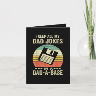 Mens Funny dad Jokes in dad-a-Base Holiday Card