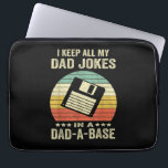 Mens Funny dad Jokes in dad-a-Base Laptop Sleeve<br><div class="desc">Mens Funny dad Jokes in dad-a-Base</div>