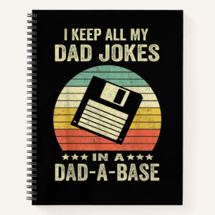 Mens Funny dad Jokes in dad-a-Base Notebook