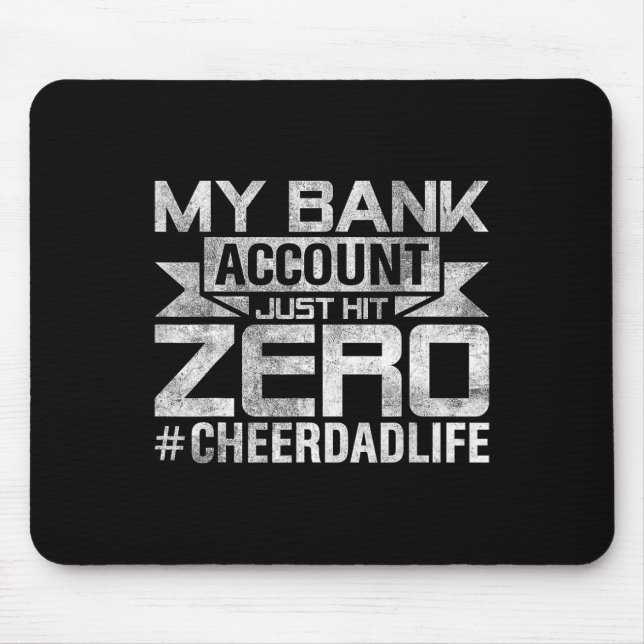 Mens Funny Dad Jokes My Nk Account Just Hit Zero C Mouse Pad (Front)