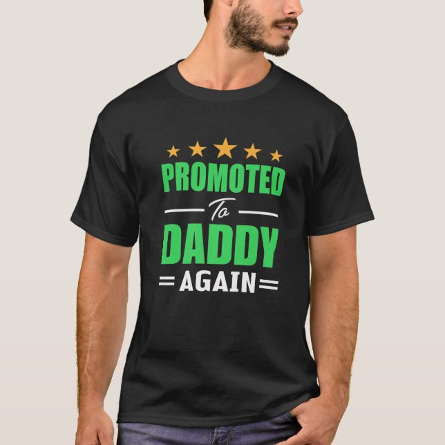 Mens Funny Daddy Again Awesome Promoted To Dad Aga T-Shirt (Front)