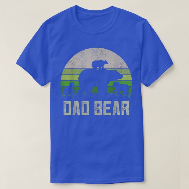 Mens Funny Daddy Shirts From Son & Daughter, 3 Cub (Design Front)