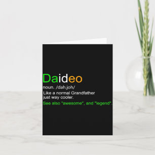 Mens Funny Daideo Ireland Grandfather Grandpa  Card