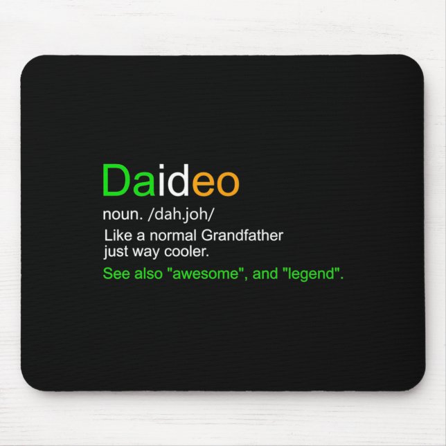 Mens Funny Daideo Ireland Grandfather Grandpa  Mouse Pad (Front)
