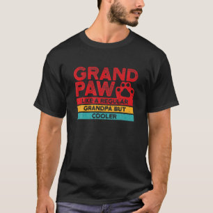 Mens Funny Dog Paw Print Retro Design Grandpaw Gra T-Shirt