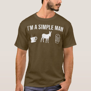 Mens Funny Donkey Farmer Simple Man T-Shirt