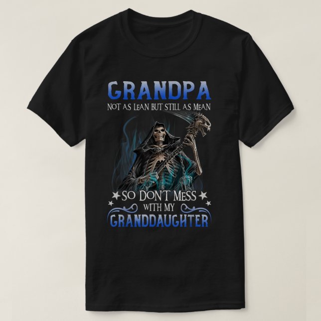 Mens Funny Don't Mess With My Granddaughter Father T-Shirt (Design Front)