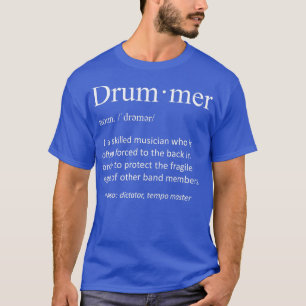 Mens Funny Drummer Definition Humour Funny Drum Pl T-Shirt