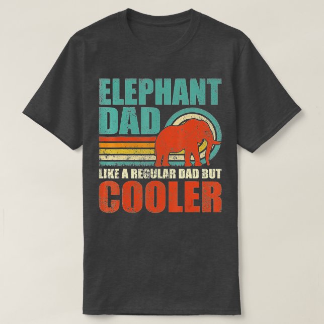 Mens Funny Elephant Dad Like A Regular Dad But Coo T-Shirt (Design Front)