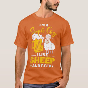 Mens Funny Farmer Lamb I Like Sheep And Beer T-Shirt