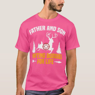 Mens Funny Father And Son Hunting Buddies Hunting T-Shirt