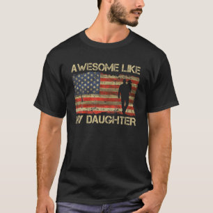 Mens Funny Father's Day American Flag Awesome Like T-Shirt