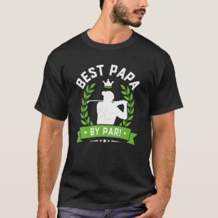 Mens Funny Father's Day Best Papa By Par Golf Love T-Shirt