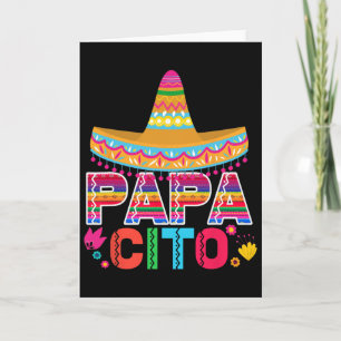 Mens Funny Fathers Day Gift For Men Papacito Dad Card