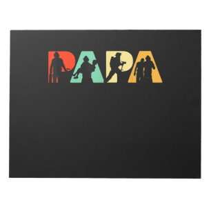 Mens Funny Fathers Day Gift Funny Firefighter Dad Notepad