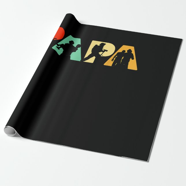 Mens Funny Fathers Day Gift |Funny Firefighter Dad Wrapping Paper (Unrolled)