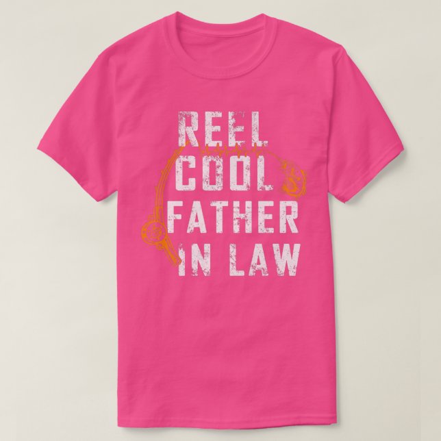 Mens Funny Fathers Day Reel Cool Father in Law Fis T-Shirt (Design Front)