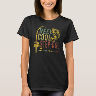 Mens Funny Fathers Day Vintage Fishing Reel Cool S T-Shirt