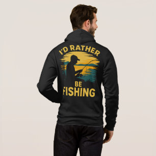 Mens funny fishing  hoodie