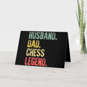 Mens Funny Gift Husband Dad Chess Legend Holiday Card