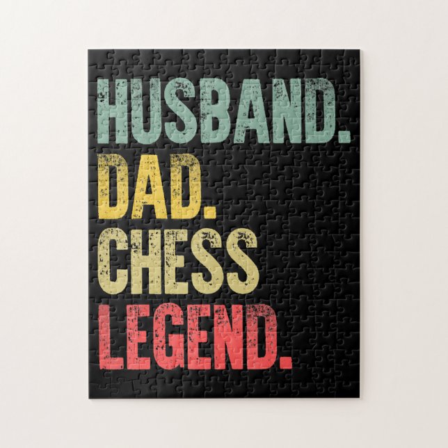 Mens Funny Gift Husband Dad Chess Legend Jigsaw Puzzle (Vertical)