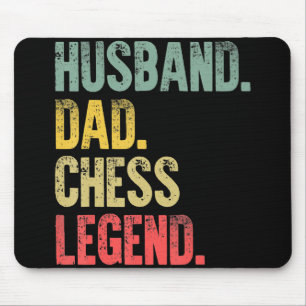 Mens Funny Gift Husband Dad Chess Legend Mouse Pad