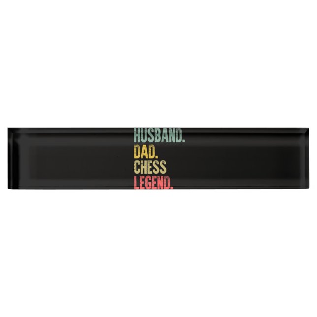 Mens Funny Gift Husband Dad Chess Legend Nameplate (Front)