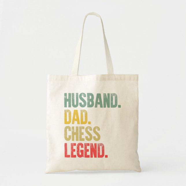 Mens Funny Gift Husband Dad Chess Legend Tote Bag (Front)