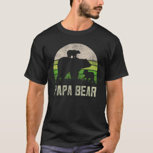 Mens Funny Grandpa From Grandkids Papa Bear 2 Cub T-Shirt
