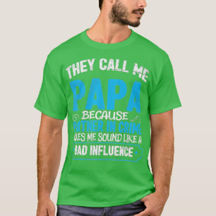 Mens Funny Grandpa Gifts Papa Partner In Crime  Me T-Shirt