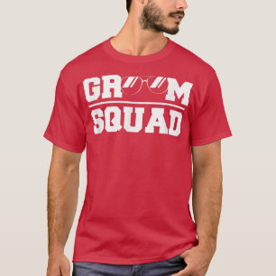 Mens Funny Groomsmen Groom Squad Crew Party Sungla T-Shirt