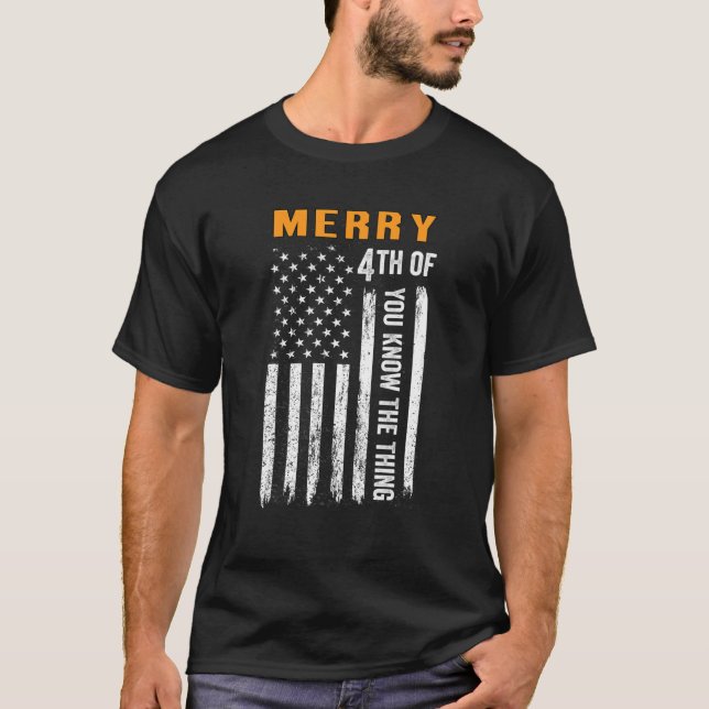 Mens Funny Joe Biden Dazed Merry 4Th Of You Know T T-Shirt (Front)