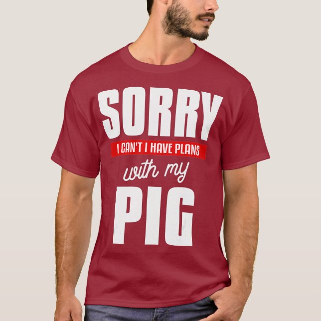 Mens Funny Livestock Farming Pig Quote For A T-Shirt (Front)