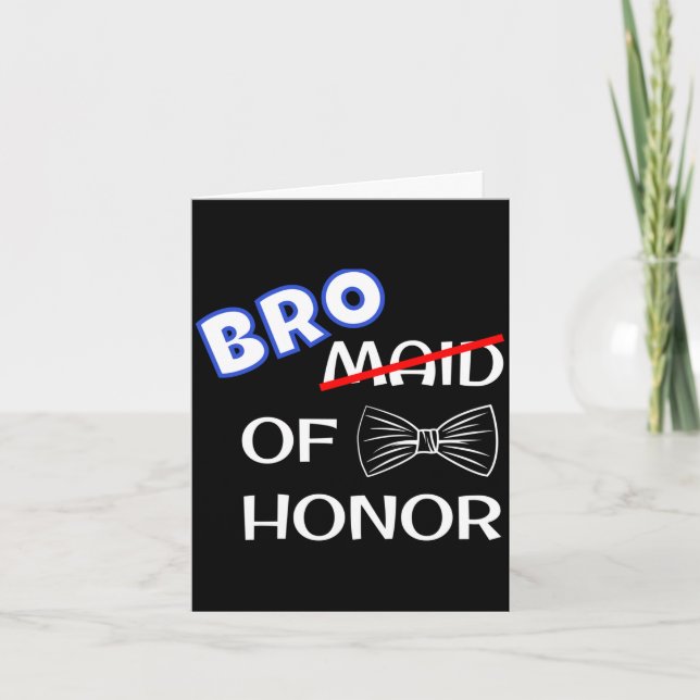 Mens funny man wedding matching bachelor party bro card (Front)