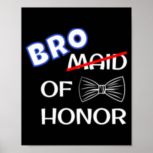 Mens funny man wedding matching bachelor party bro poster