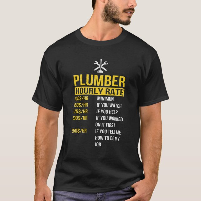 Mens Funny Master Plumbing Man Tools Dad Plumber H T-Shirt (Front)