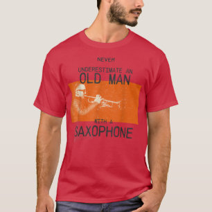 Mens Funny Mens Saophone Design for Dad and grandf T-Shirt