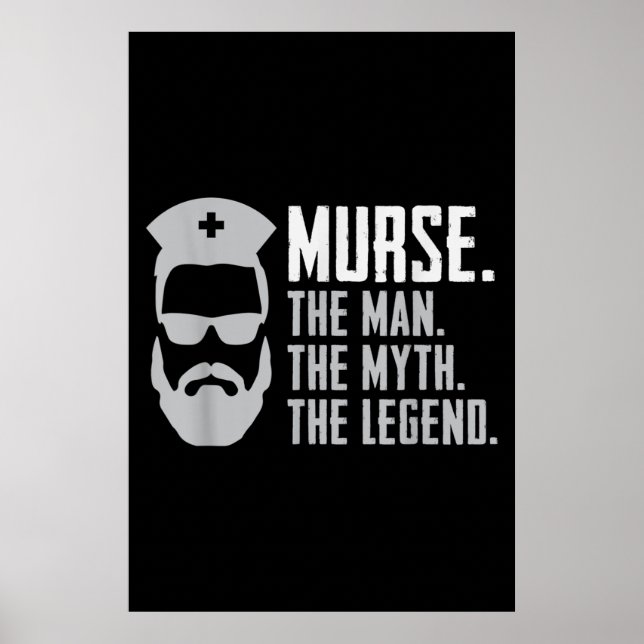 Mens Funny Murse Poster (Front)