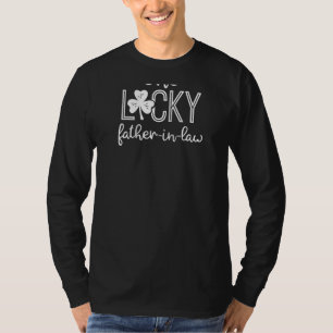 Mens Funny One Lucky Father In Law Shirt St Patric