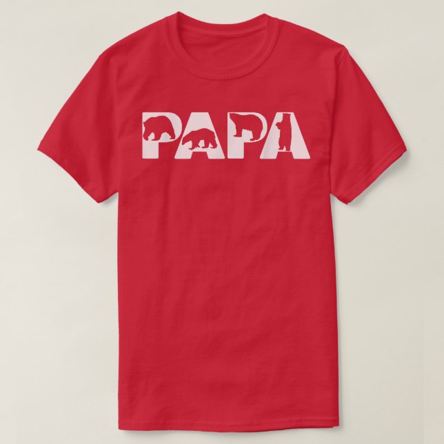 Mens Funny Papa Bear Dad Funny Bear Papa Fathers D T-Shirt (Design Front)