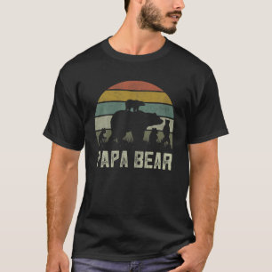 Mens Funny Papa Bear S, Cub 4 Kids Fathers Day Gra T-Shirt